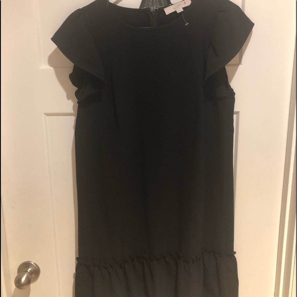Ann Taylor loft black dress with drop waist size M